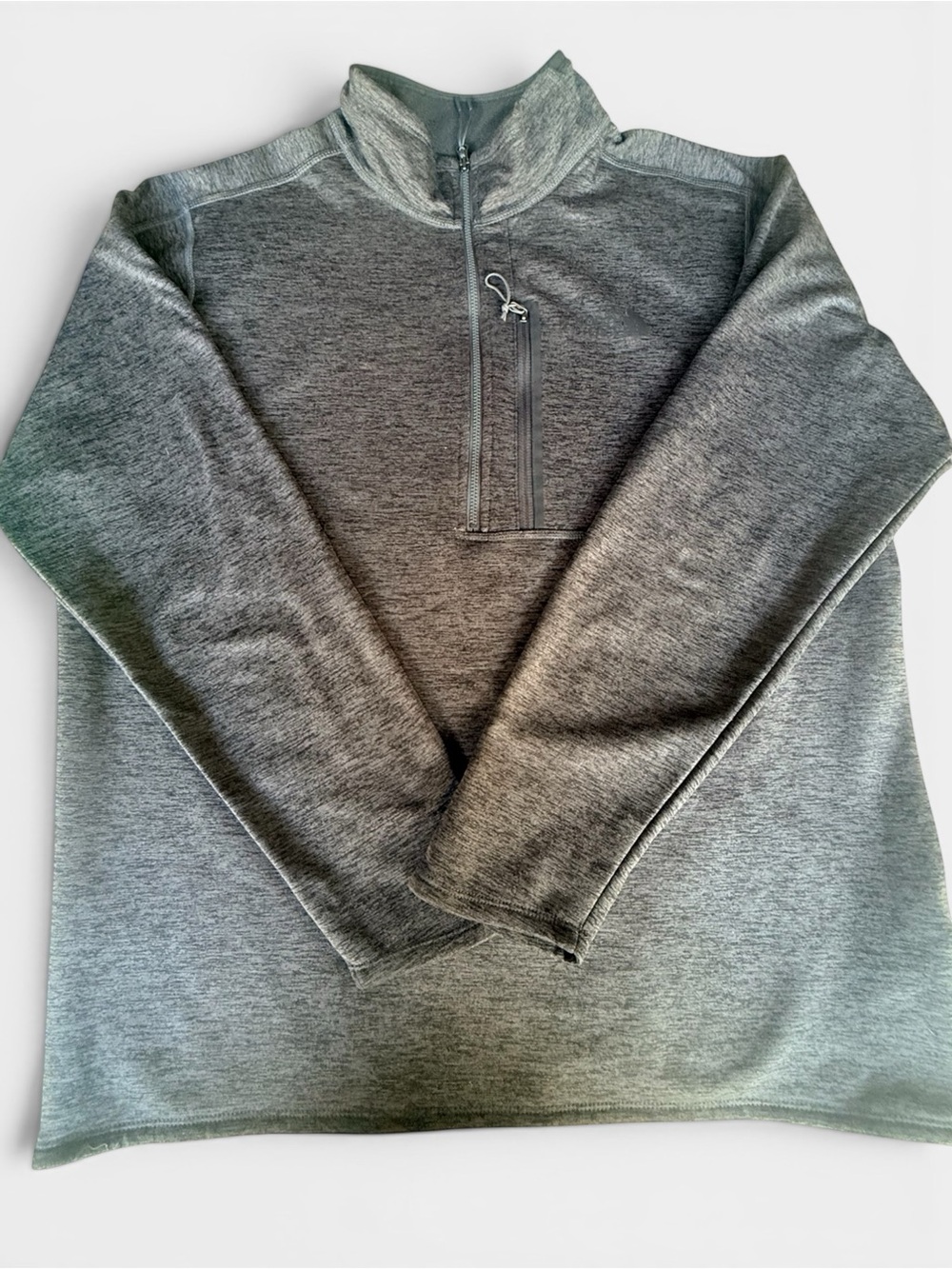 North Face XL Heather Gray 1/4 Zip Fleece Pullover Mens FlashDry Performance